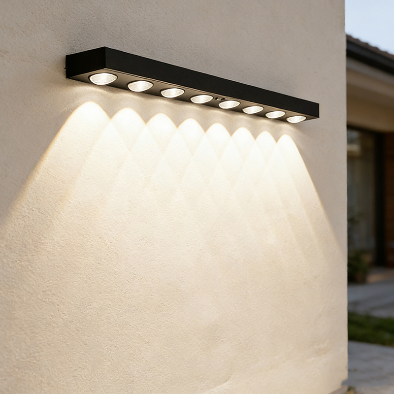 Outdoor Solar LED Wall Light IP65 Waterproof up &amp; Down Luminous Solar Powered Wall Lamp for Garden Villa