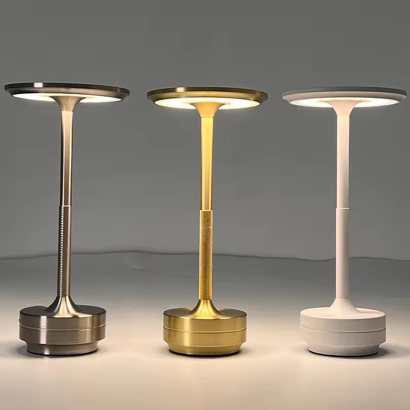 Touch USB Battery Powered Modern Luxury Restaurant Rechargeable LED Table Lamp