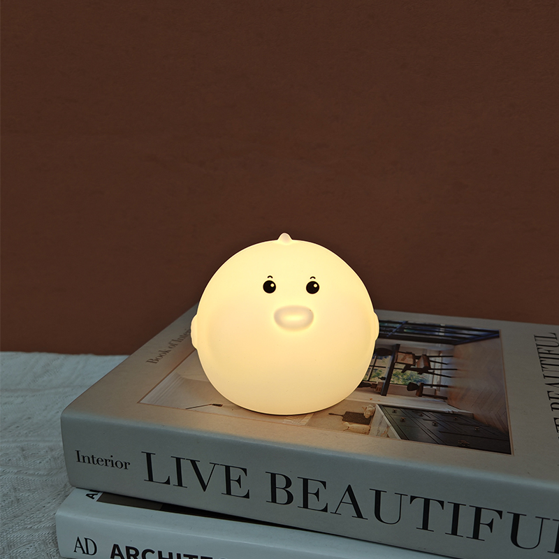 Rechargeable Kids Room Small New LED Gift Lamp Decor Silicone Night Light with Automatic Shut off Feature