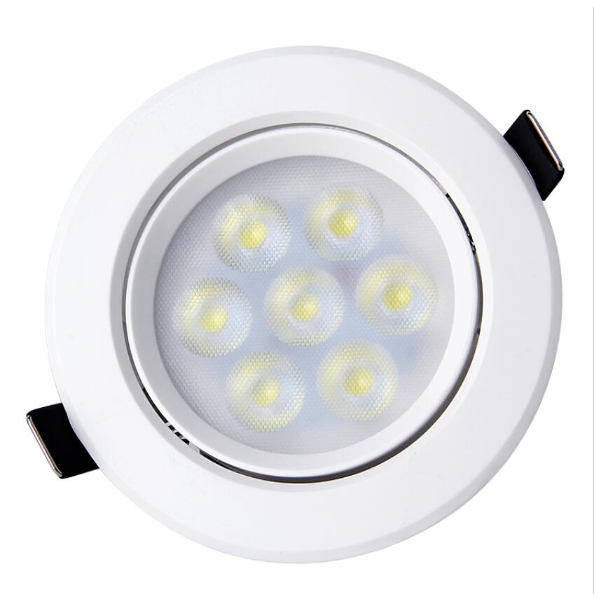 7W MR16 GU10 Embedded Downlight Fixture Ceiling Dimmable Spotlight Recessed High Power LED Exterior Outdoor Fixture Spot Down Light