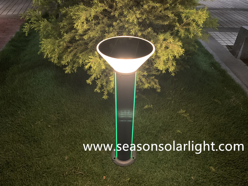 Pathway Christmas LED Strip Lighting Outdoor Decorative Solar Garden Bollard Light with LED Light Bulb