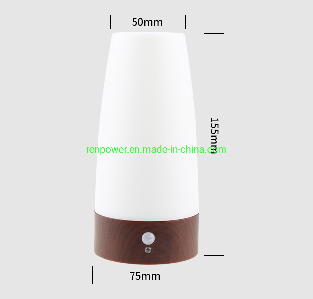 Portable LED Night Light, Wireless Motion Senor Warm Light Solar Table Lamp for Kids Room, Nursery, Bedroom, Garden