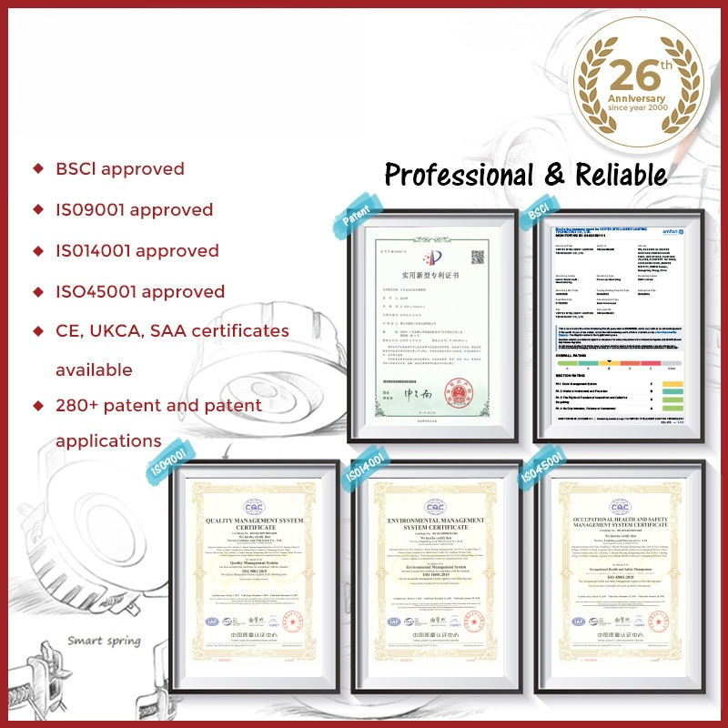 60 Degree Beam Angle SMD Spot Light IP65 Waterproof Dimmable Bathroom Kitchen Recessed Light 55-65mm Cutout Home LED Downlight