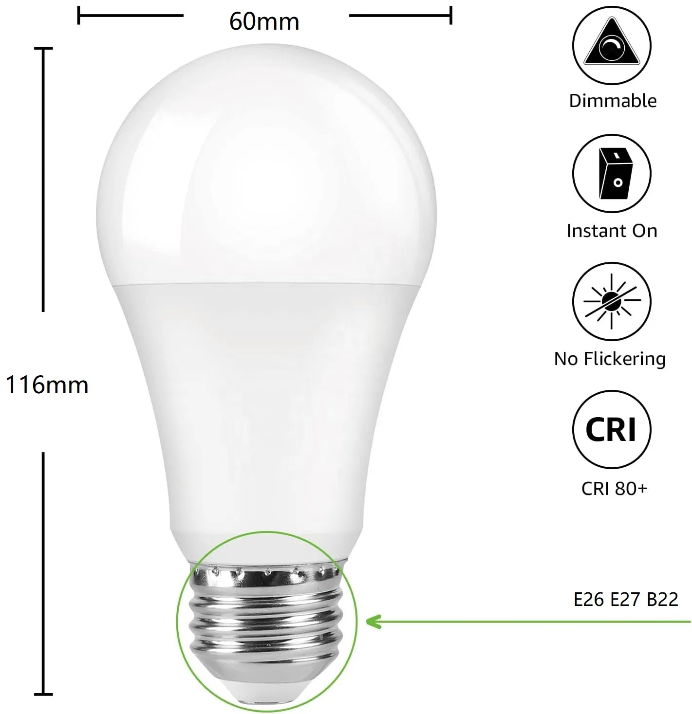 SLS Smart WiFi LED Light Bulb B22 9W Tuya WiFi Dimmable Bulb