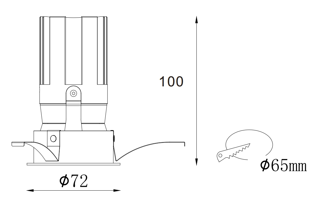 Dimmable 15W Anti-Glare LED Ceiling Downlight with High CRI
