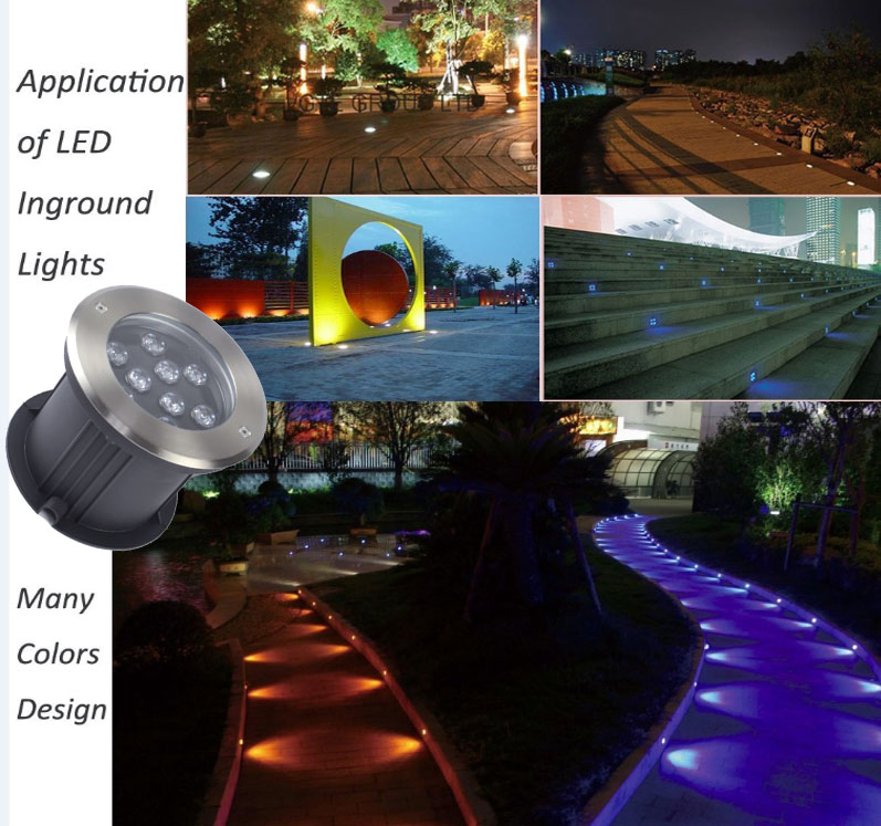 Hotook China Factory 5 Year Warranty Stainless Steel Cover Trees Flag Lights Blue IP67 IP68 Landscape LED Inground Uplight