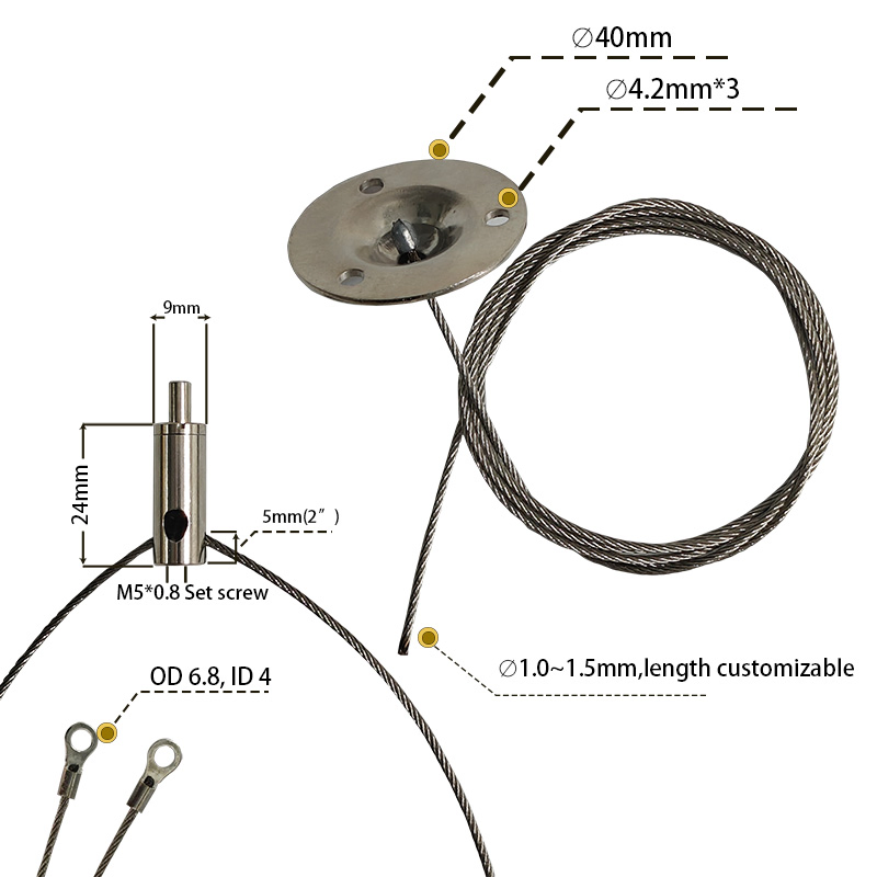 Precision Machining Cable Gripper Suspension Kit - Effortless Setup, Built to Last