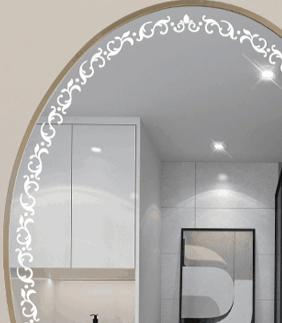 Modern Waterproof Bathroom Aluminium Golden Mirror Glass LED Vanity Lights