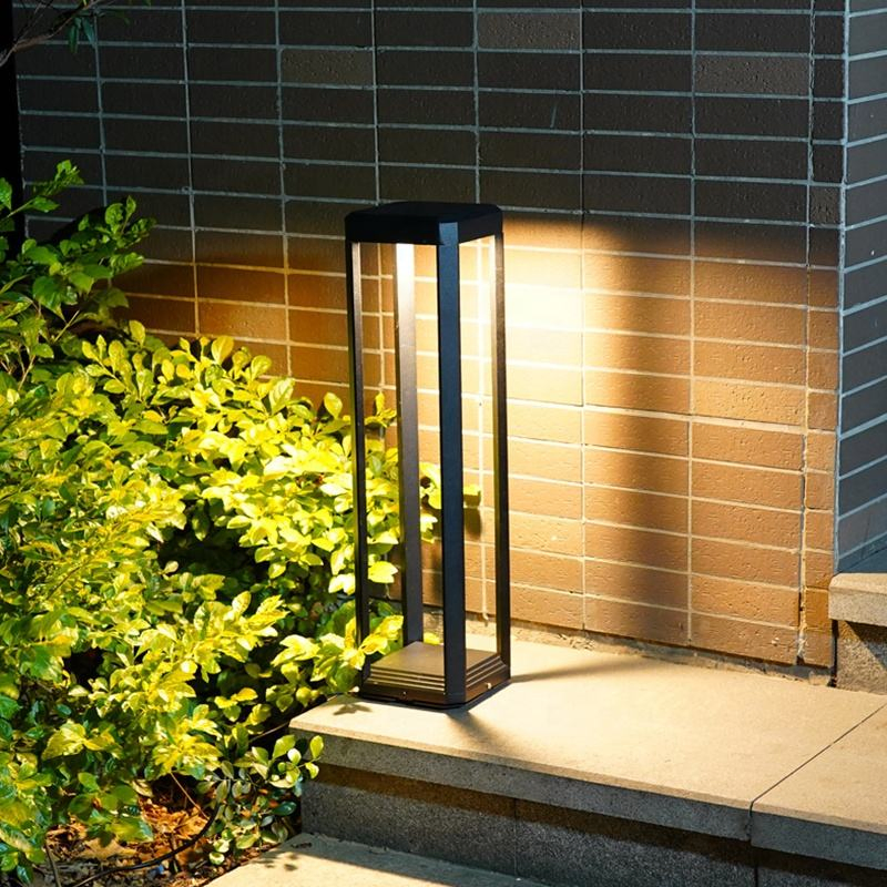 12W Outdoor Waterproof IP65 LED Bollard Lawn Light for Landscape Yard Garden Pathway Post Lamp