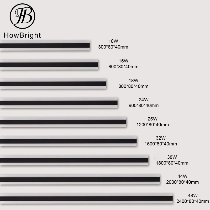 Spliceable Outdoor Wall Sconce Lamp Indoor Bedroom Garden Lights Wall Aluminum Acrylic Waterproof IP65 Black Garden Sconce Long LED Outdoor Wall Lights