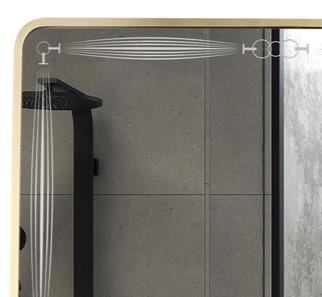 High Quality Waterproof Square Aluminum Glass Mirror Bathroom LED Vanity Makeup Light