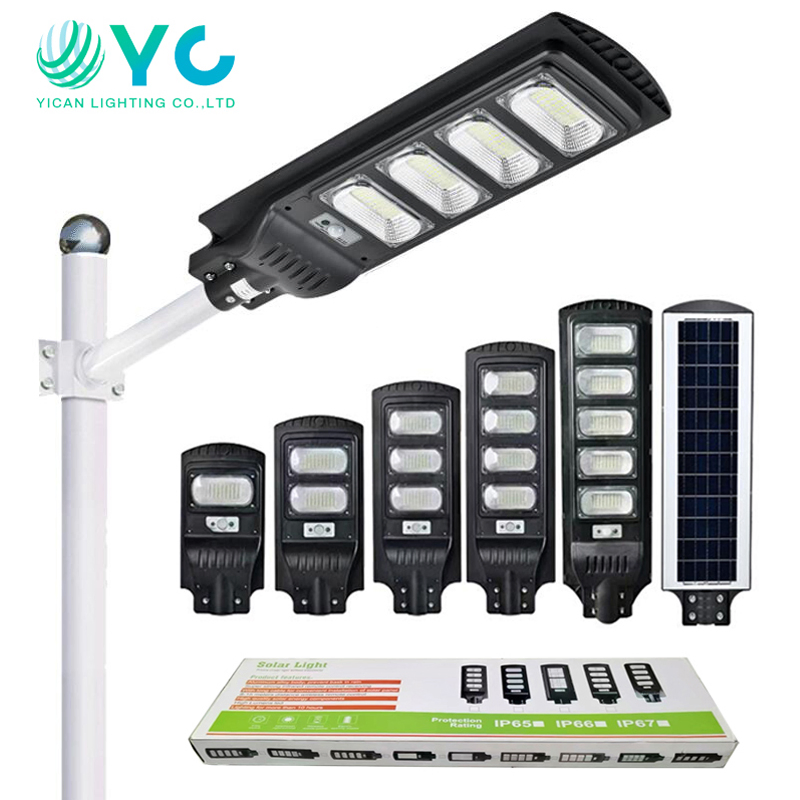 Wholesale Price Best 100W 150W 200W Outdoor Lawn ABS Bulb Power Flood Motion Sensor Road Products Garden Wall All in One Integrated LED Solar Street Light