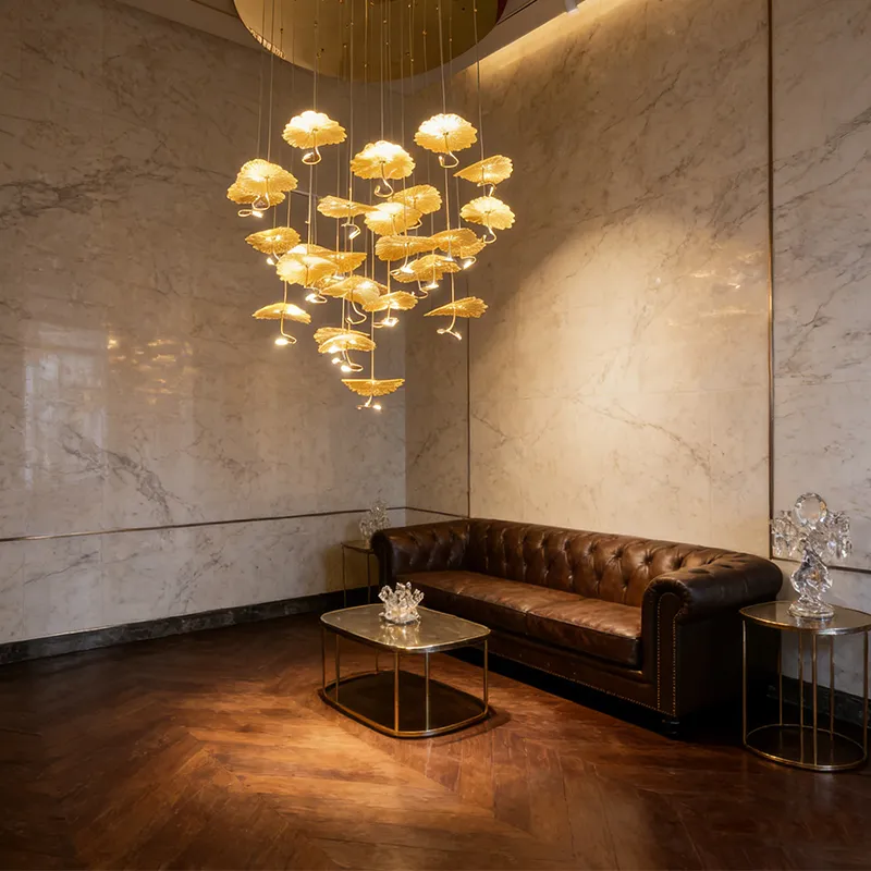 Flower Stainless Steel Chandelier Detail 3