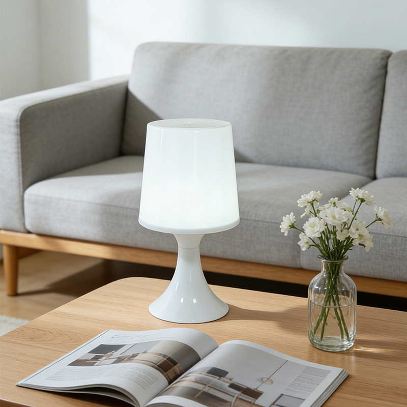 RGB Color Changing Table Lamp with Remote Control - Dimmable LED Ambient Night Light for Bedroom Living Room Decor