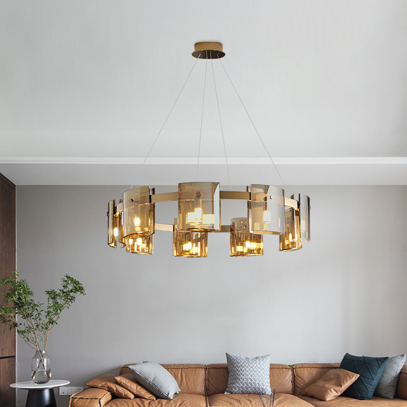 Konig Lighting China Round Circle Black Chandelier Manufacturing Living Bedroom Dining Room Kitchen Glass Chandelier Nordic Style Modern Hanging Pendant Lights