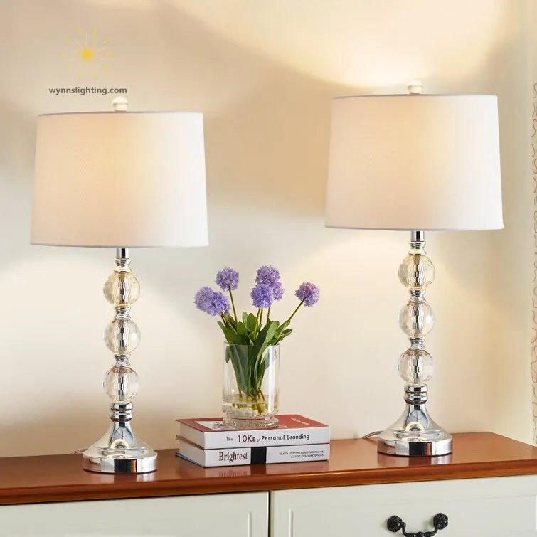 Crystal Table Lamp Front View