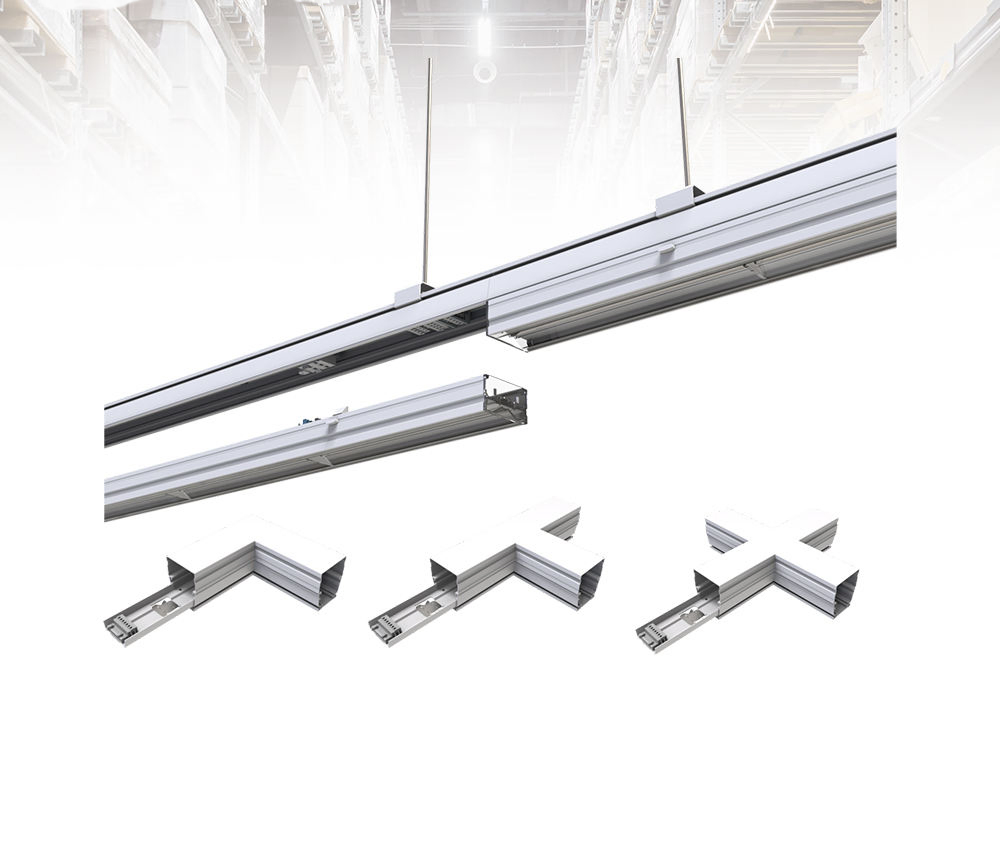Supermarket Warehouse Trunking Line Linkable LED Track Linear Lights LED Shoplight