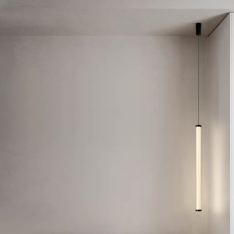 Acrylic Pipe Modern Minimalism Indoor LED Living Room Decor Pendant Light Chandelier