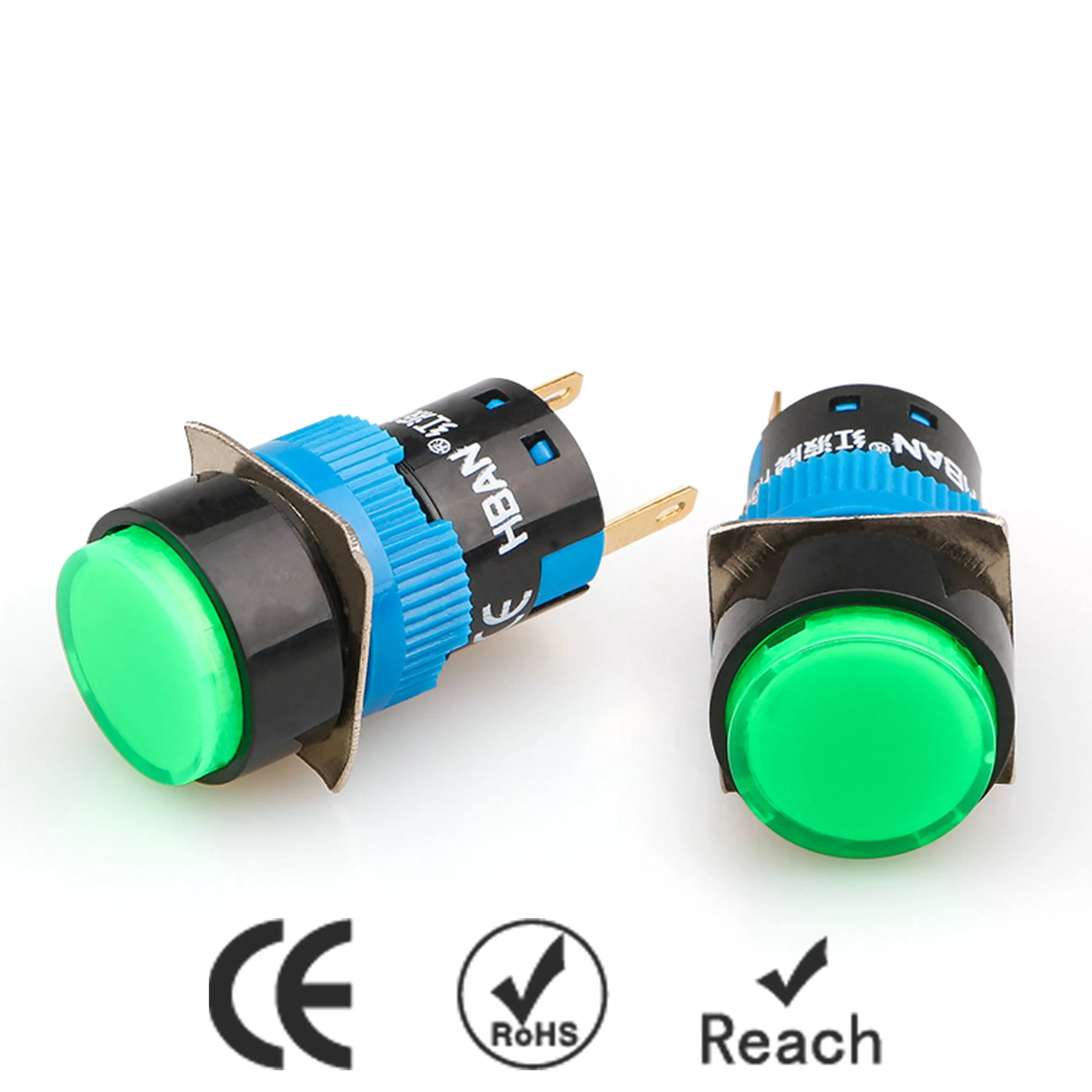 Hban 16mm Plastic Multi-Color LED Industrial Control Indicator Light for Network Cabinets