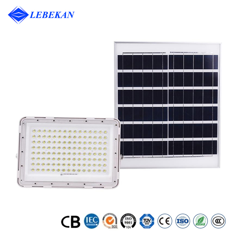 Garden Spotlight Outdoor IP65 200W 400W Solar Powered Rechargeable LED Flood Light