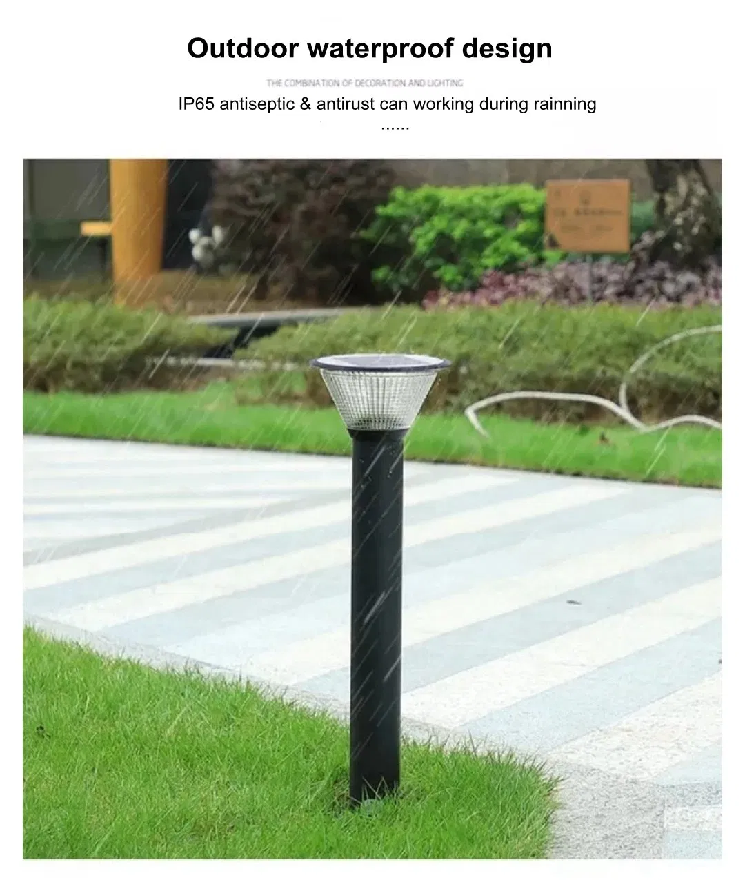 Outdoor Bollard Garden Pathway High Powered LED Lawn Lights