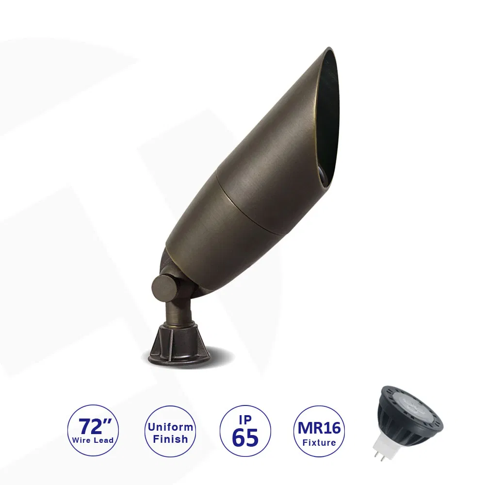 Lt2108 Low Voltage Antique Bronze Brass MR16 (not Included) Landscape Uplight for Pathway Walkway Yard Garden Driveway Outdoor Accent Lighting