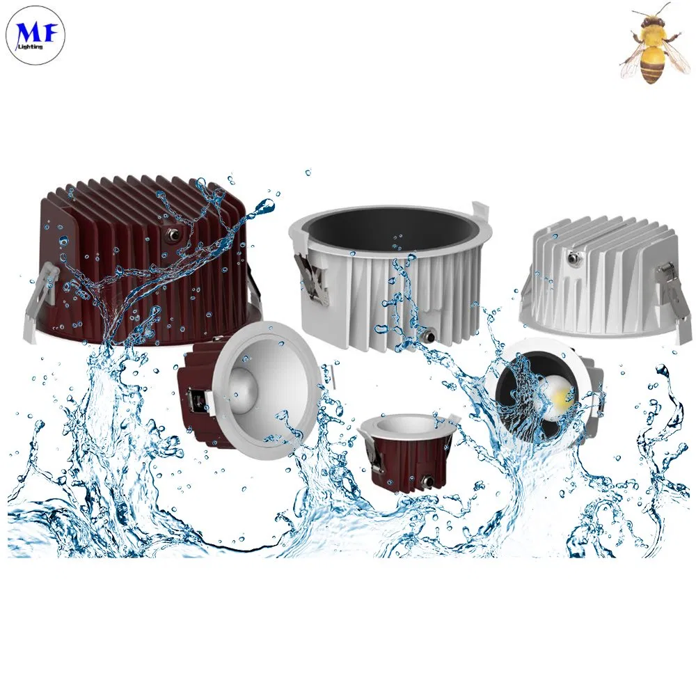 Factory Price IP65 Waterproof 20W Aluminum Ceiling Recessed Lamp Spotlights Office Dimmable LED Downlight for Home Furnishing Hotel Supermarket Restaurant