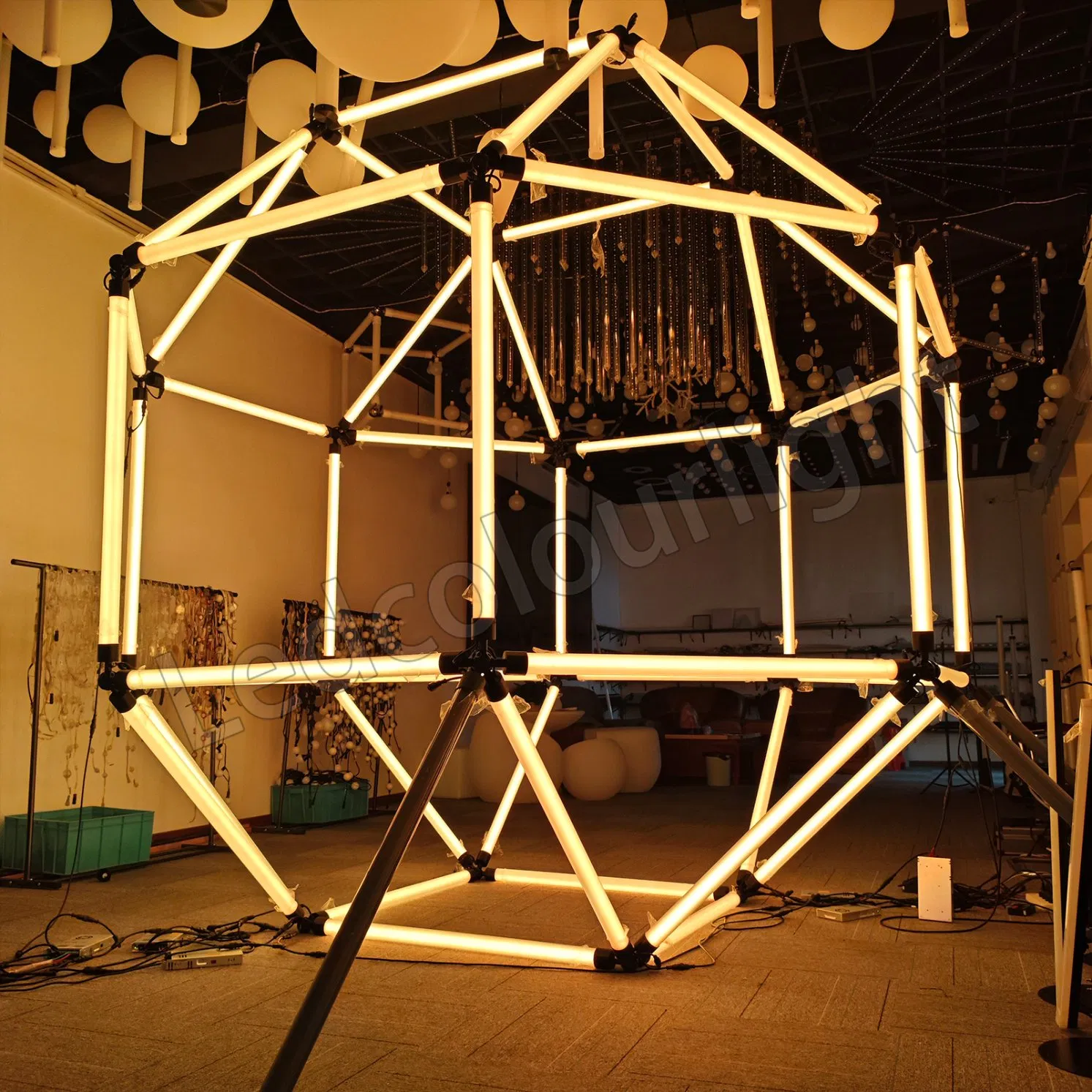 Unique Black Tube Shell Event Stage Lights 50mm LED Pixel RGB Tube Light DMX