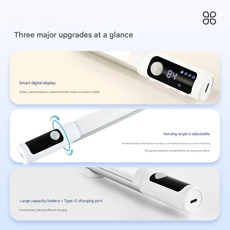 Motion Sensor Light Bathroom Cabinet Sensor Light - Rechargeable, IP44 Waterproof, Magnetic for Mirror Cabinet &amp; Vanity LED Sensing Light