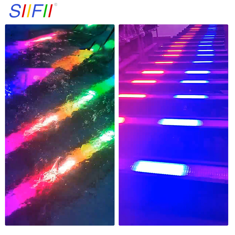 IP65 Waterproof Outdoor DJ Stage Lighting 32+16 RGB Wash Long Strobe Light Fogging Effect Wall Mounted Stage Lighting