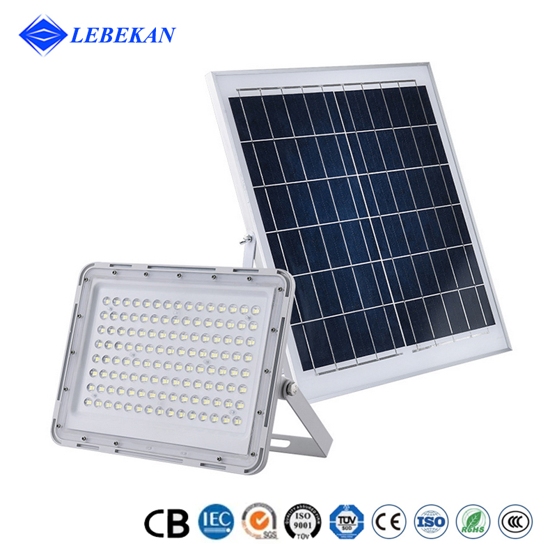 Garden Spotlight Outdoor IP65 200W 400W Solar Powered Rechargeable LED Flood Light