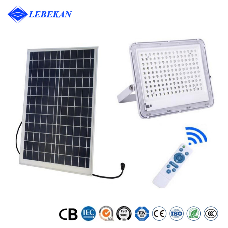Garden Spotlight Outdoor IP65 200W 400W Solar Powered Rechargeable LED Flood Light