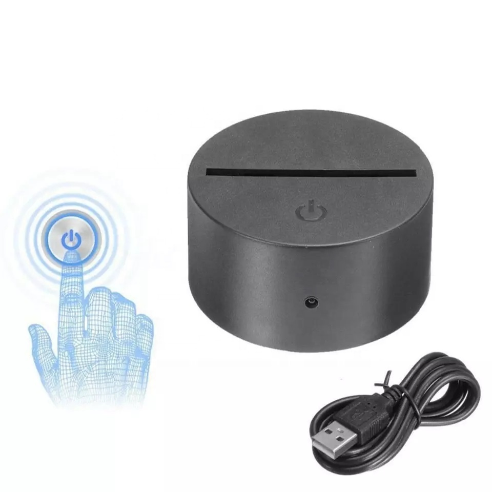 Temu USB Switch Control Acrylic Table Lights Kid's Room Decor LED 3D Night Light Base