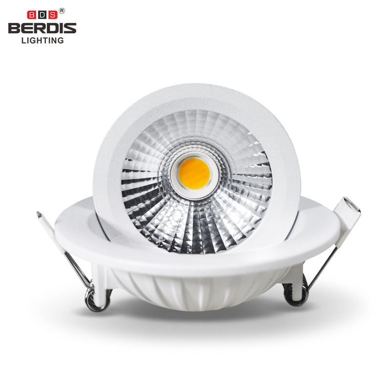 IP65 Adjustable Aluminum Recessed Downlight Tiltable Dimmable Cob Downlight