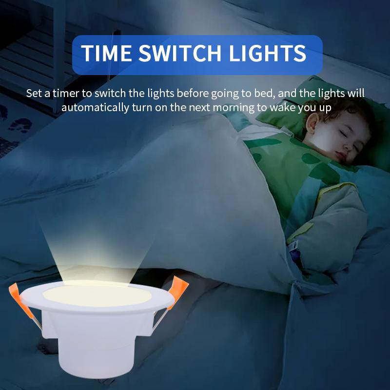 Smart APP Control 4inch RGB/LED Downlight 12W Recessed Round Ceiling Panel Light