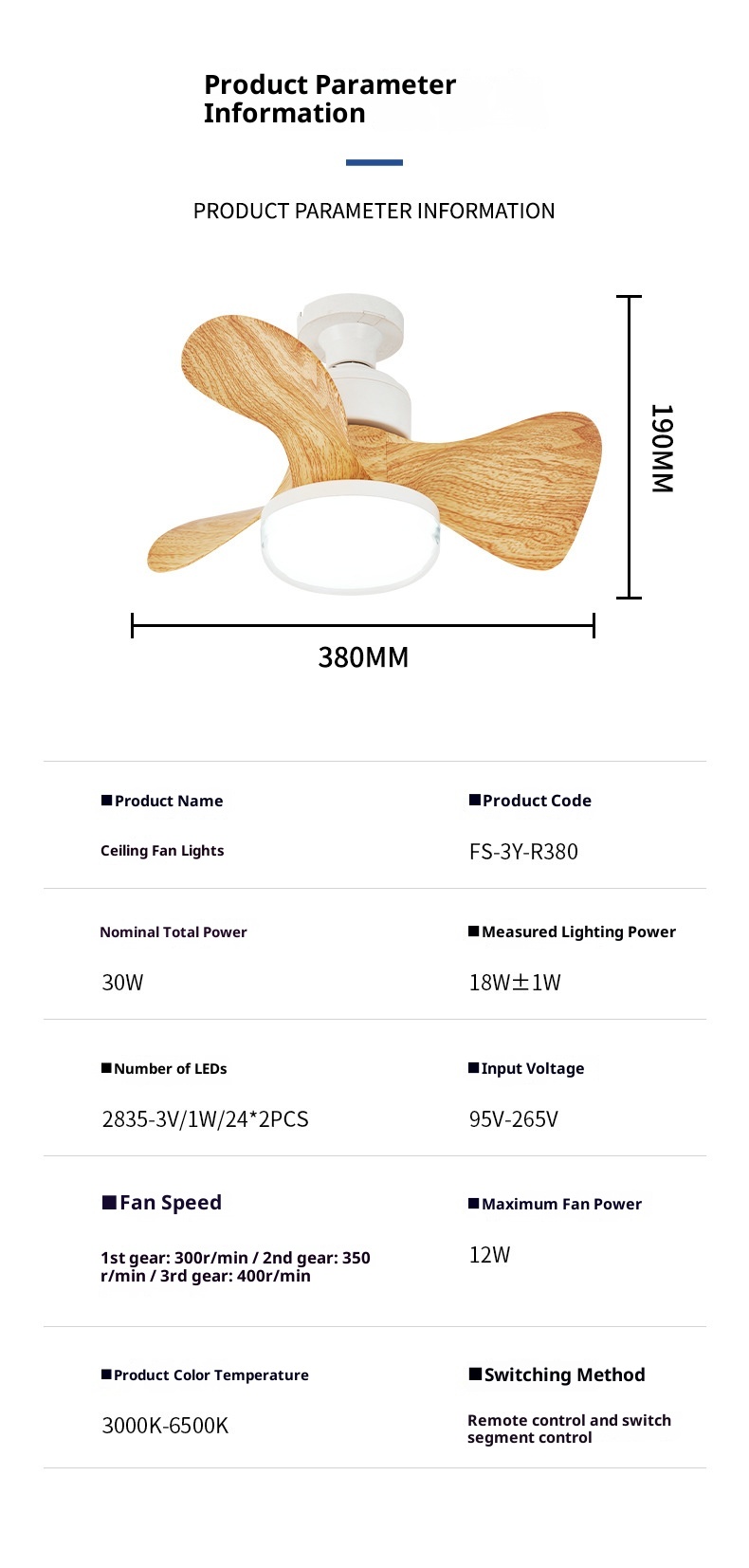Ceiling Fan Light Details