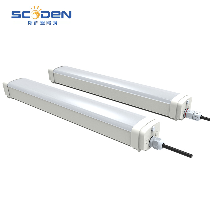 Adjustable IP65 IK08 LED Linear Tri-Proof Lamp Animal Husbandry Warehouse Anti-UV Anti-Corrosion Lighting Waterproof Triple-Safe