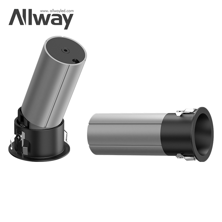 Allway SKD Aluminum Adjustable Indoor Art Museum Hotel Round Shape Recessed Mounted Led Down Spotlight Housing