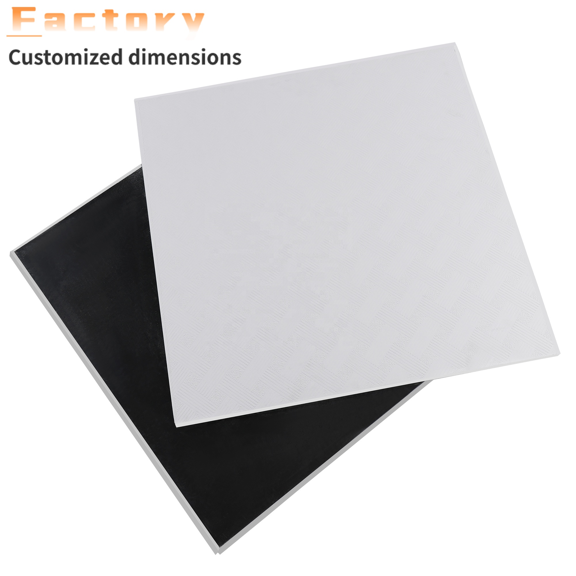 Gypsum Ceiling / PVC Plaster Ceiling Board / Vinyl Faced Gypsum Ceiling Tiles For False Ceiling With Ceiling T Grids