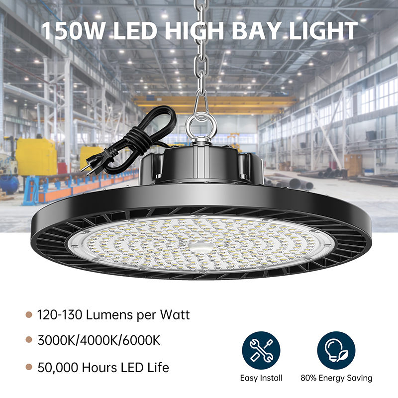 Industrial Lighting 300W 200W 100W LED UFO High Bay Light Commercial Lighting 100-277v for Warehouse Stadium Garage Workshop