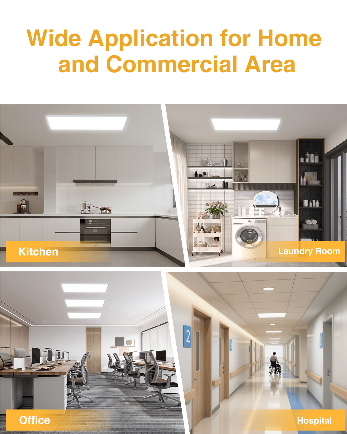 Stock In US 1*4ft 40W 3000K-6500K 140lm/w 5Wattage 5CCT Adjustable Led Ceiling Panel Light