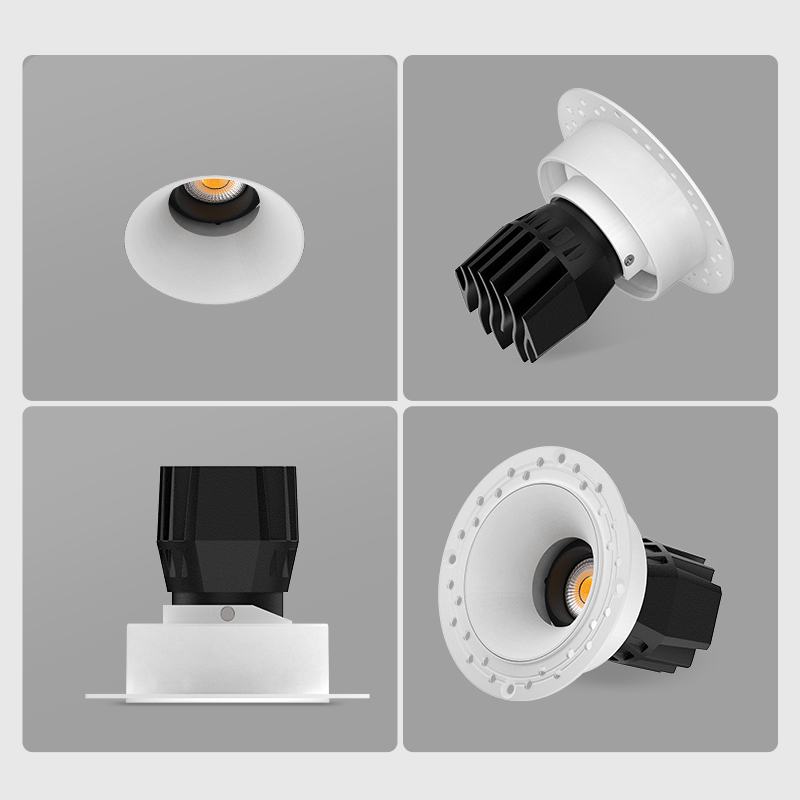 XRZLux Modern 10W LED COB Downlight Aluminum Embedded Ceiling Spotlight Round LED Recessed Downlight for Home Hotel Lighting