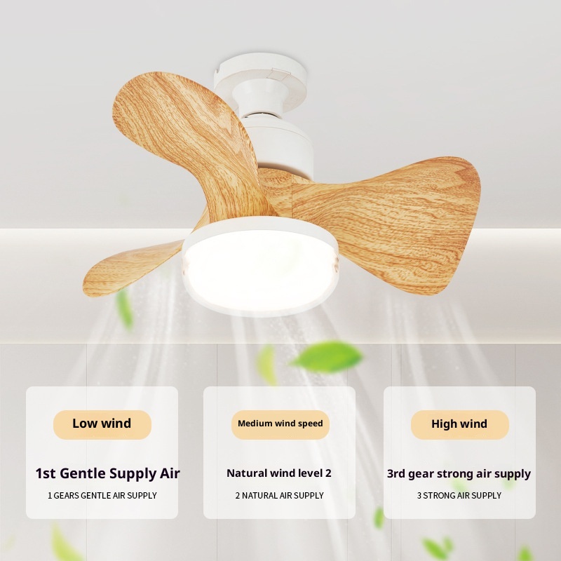 Modern Design Ceiling Fan Lamp for Dining/Living Rooms Full Spectrum LED Eye Protection Remote Control Dimmable 20" Blade Low