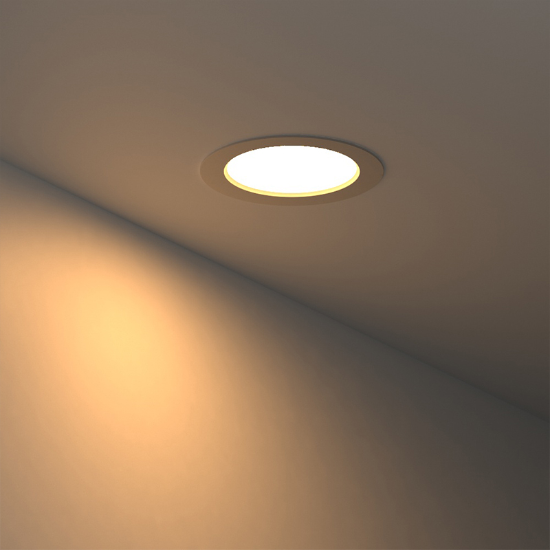 Ultra-Thin Anti-Glare Dimmable Recessed Downlight for Bathroom Kitchen Outdoor Hotel Home 3000-6000K COB Aluminum Embedded