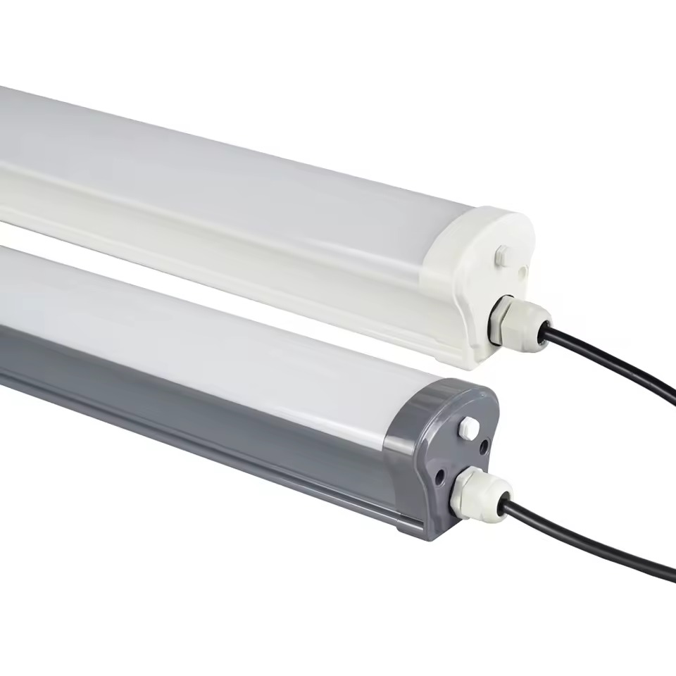 All Plastic 20W/40W/50W IP66 120CM Waterproof Tri-Proof LED Batten Lamp for Warehouse Parking Lot Etc