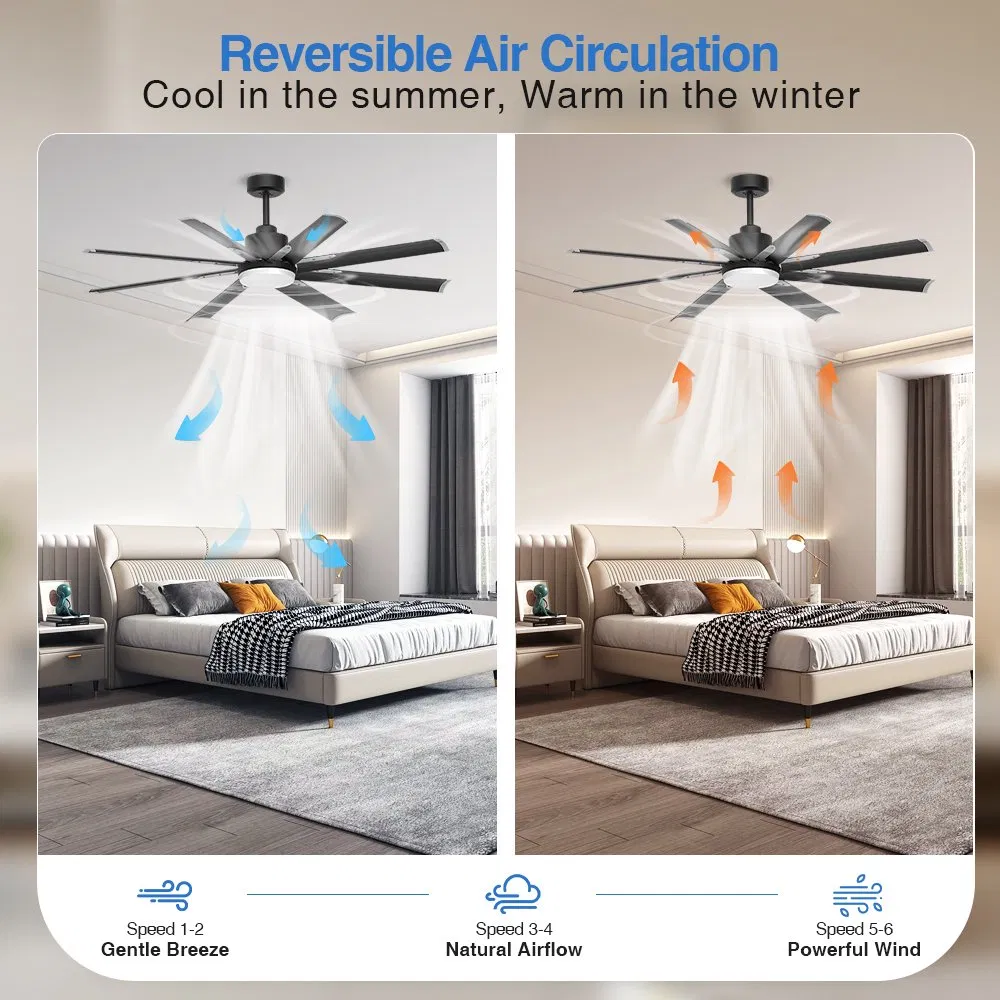 Smart APP Control Ceiling Fan with LED Light and Timer Setting