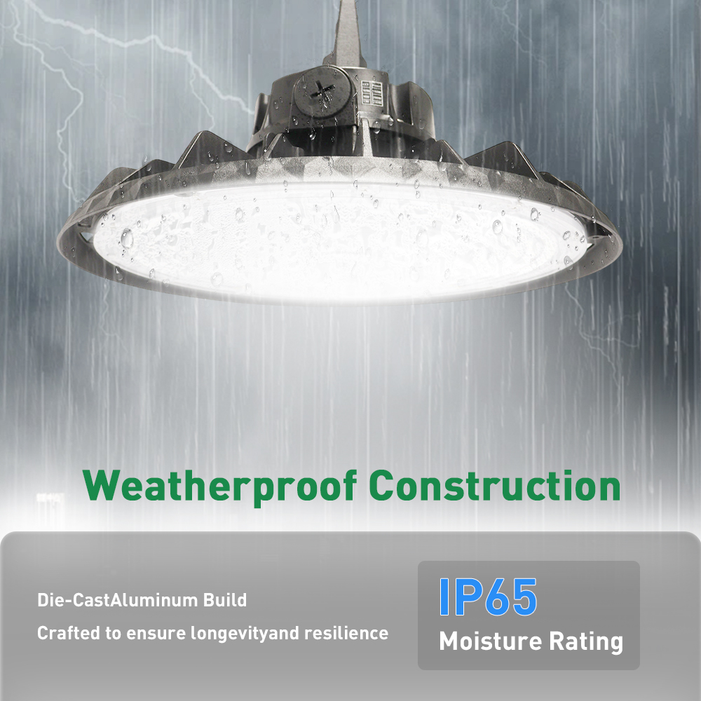 Industrial Lighting 150W 200W 240W for Shop High Bay Lights 30000 Lumen IP65 Waterproof Aluminum UFO High Bay for Supermarket