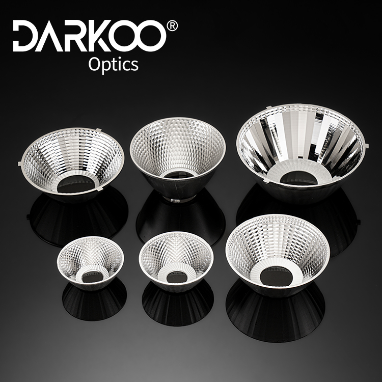 15W Cob Chrome Reflector Led Downlight Module Recessed Deep Reflector 8 Degree Led Cob Reflector Cob Light Lens