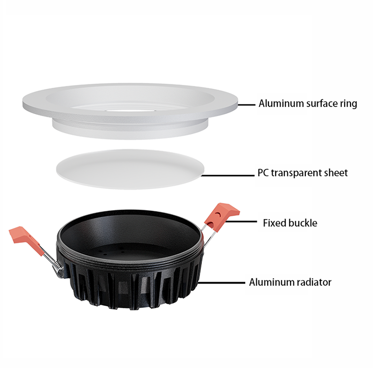 PULUOTI Premium Recessed Full-spectrum LED Aluminum Downlights 90mm Cut Ultra-thin Profiles Modern Indoor Use High CRI Durable