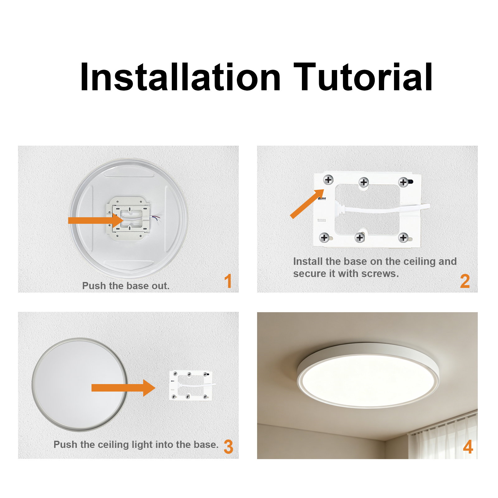 Modern LED Three Proof Ceiling Light Round Slim Flush Mount Lamp Indoor Bedroom Living Room Lighting Surface Mounted Fixture
